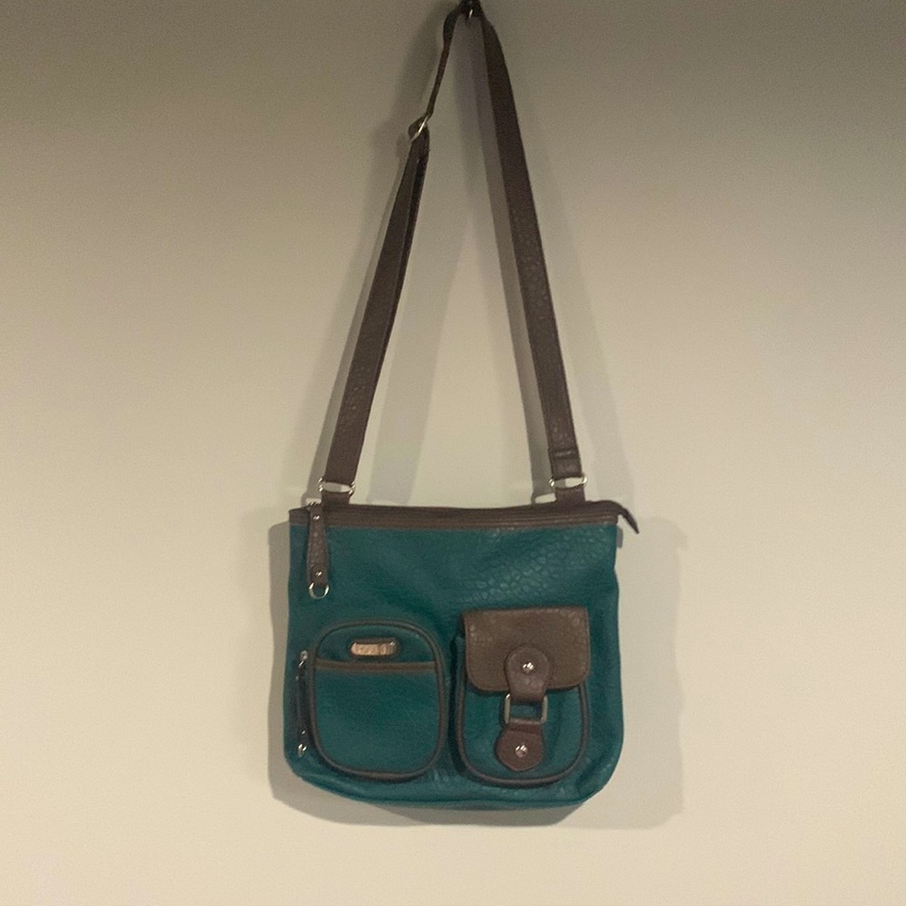 Faux leather cross body